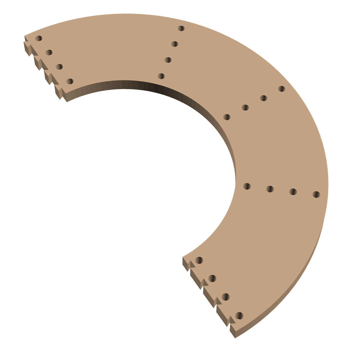 Circle 180° Cribbage Puzzle Piece