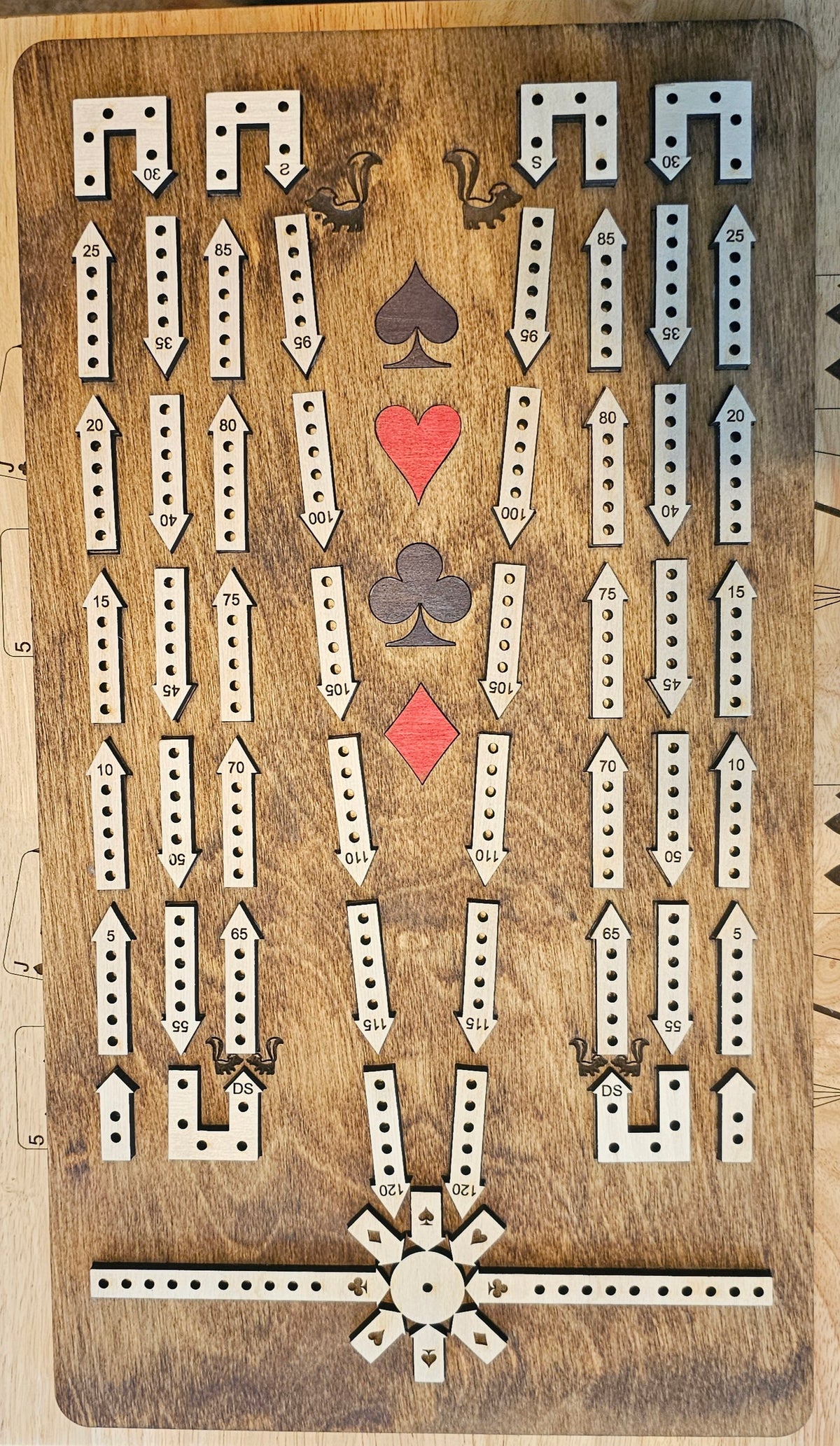Arrow Track Cribbage Board - 2 Player
