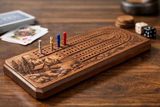Engraved Game Board Guide for Cribbage Fans