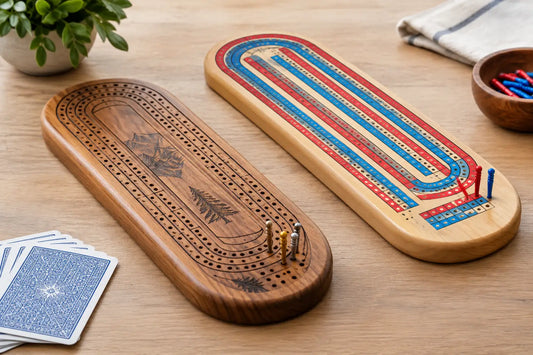 Engraved Versus Printed Cribbage Boards Compared