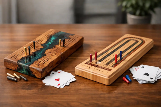 Custom Cribbage Board vs Template