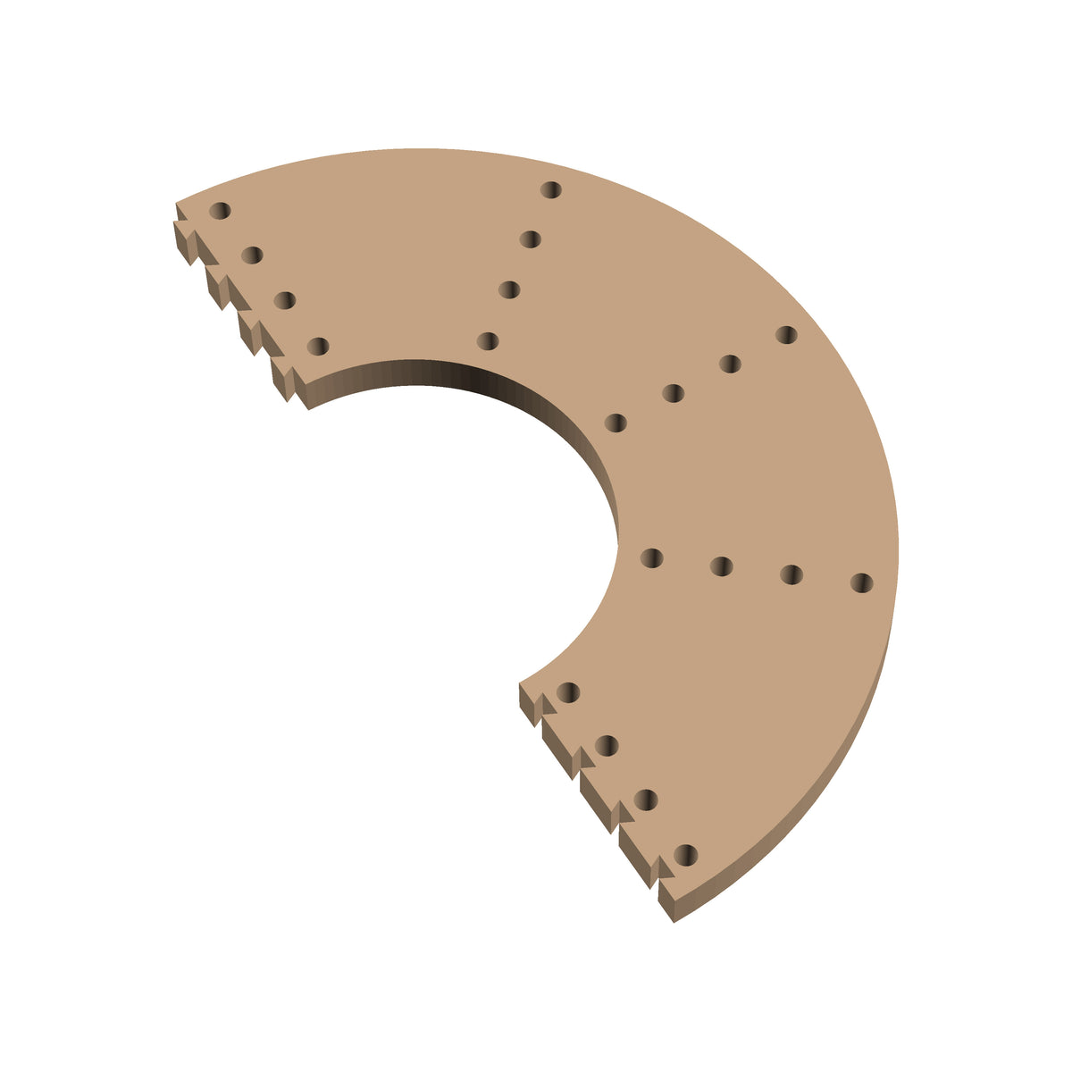 Circle 180° Cribbage Puzzle Piece