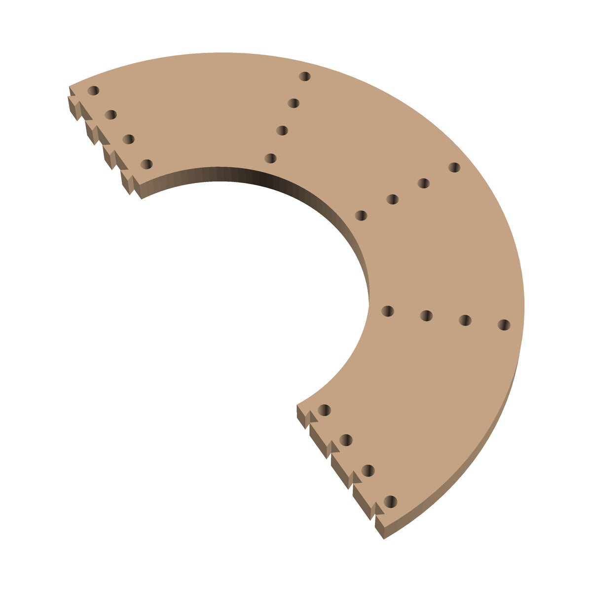 Circle 180° Cribbage Puzzle Piece