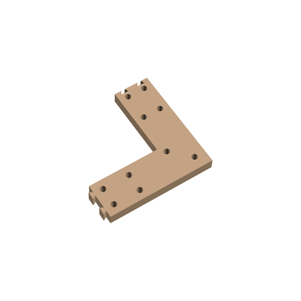 Square Corner Cribbage Puzzle Piece