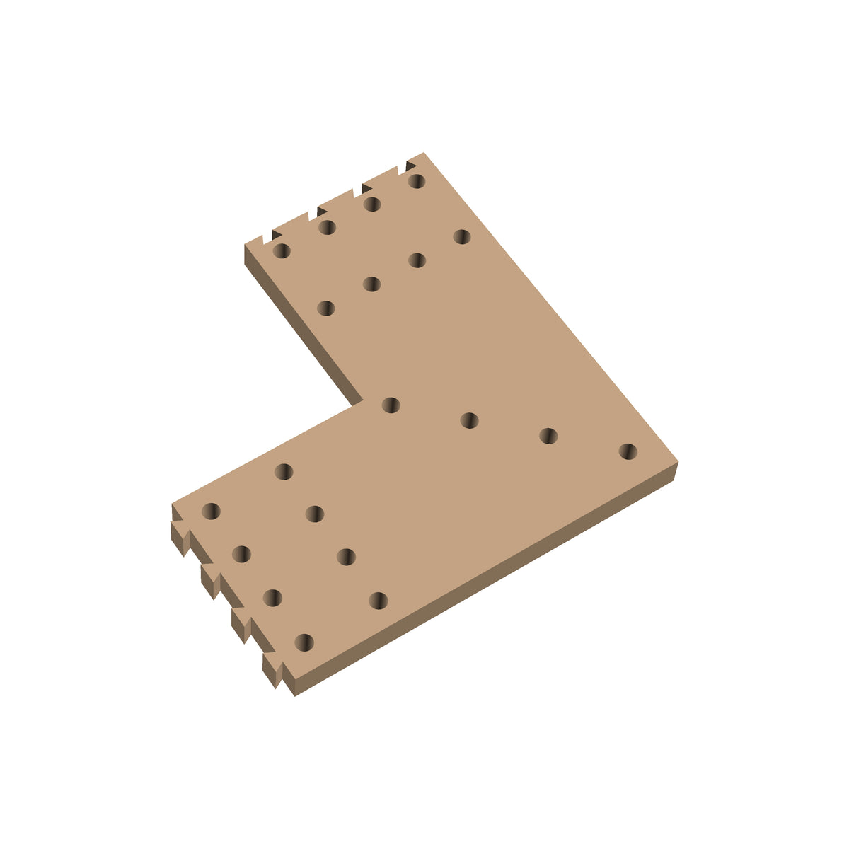 Square Corner Cribbage Puzzle Piece
