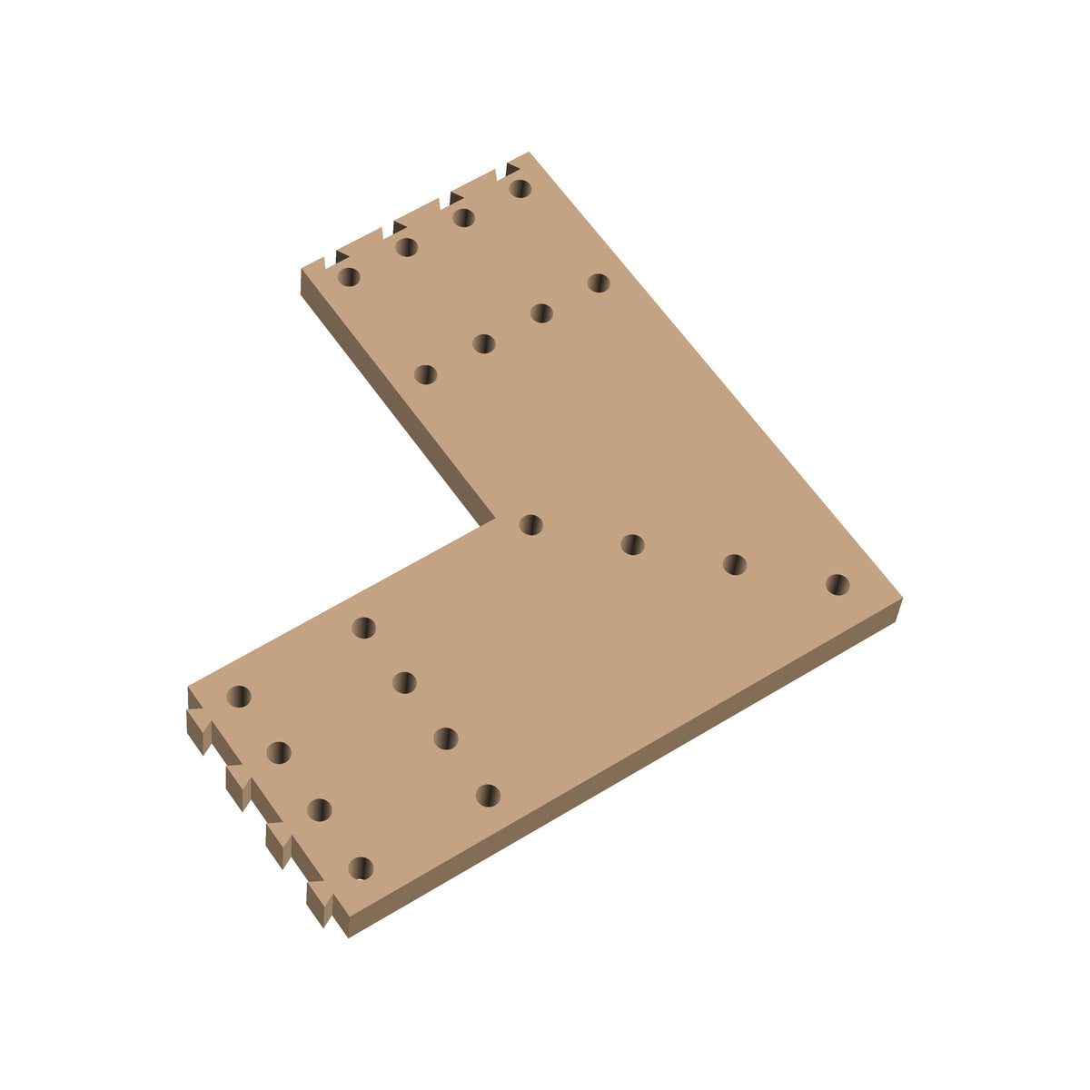 Square Corner Cribbage Puzzle Piece
