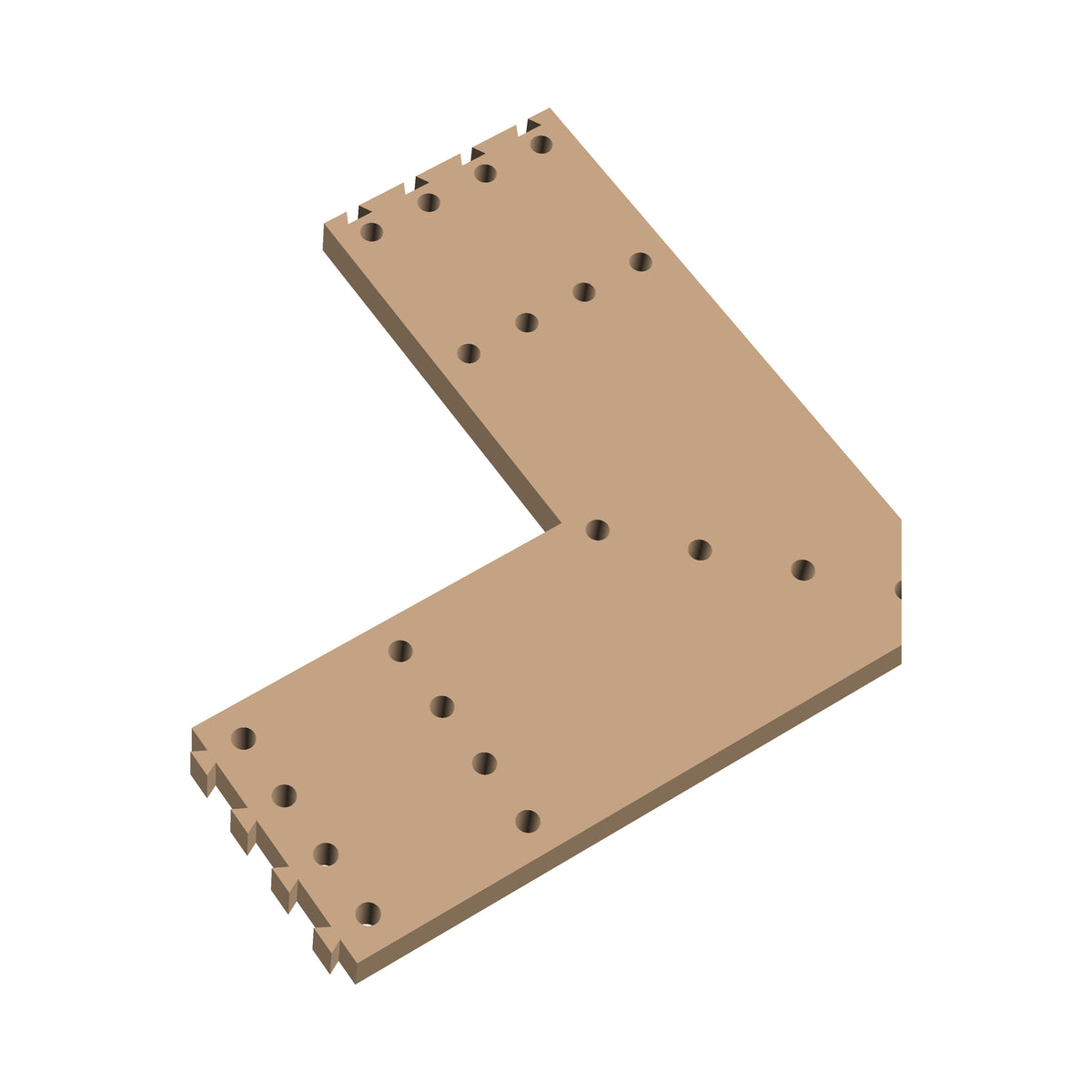 Square Corner Cribbage Puzzle Piece