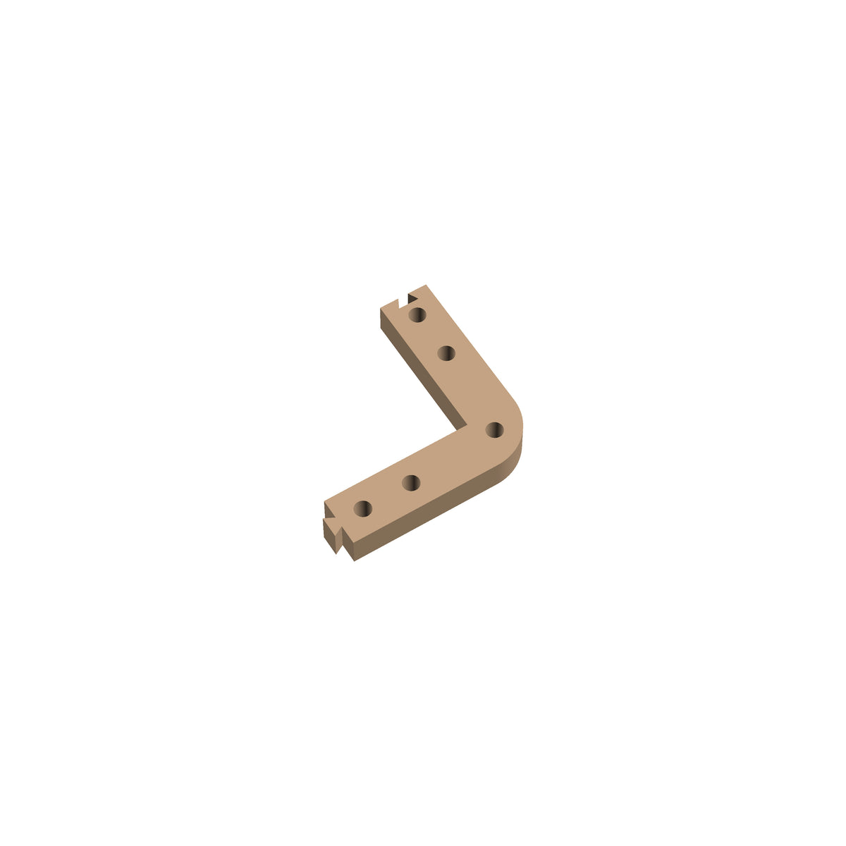Square Corner Rounded Cribbage Puzzle Piece
