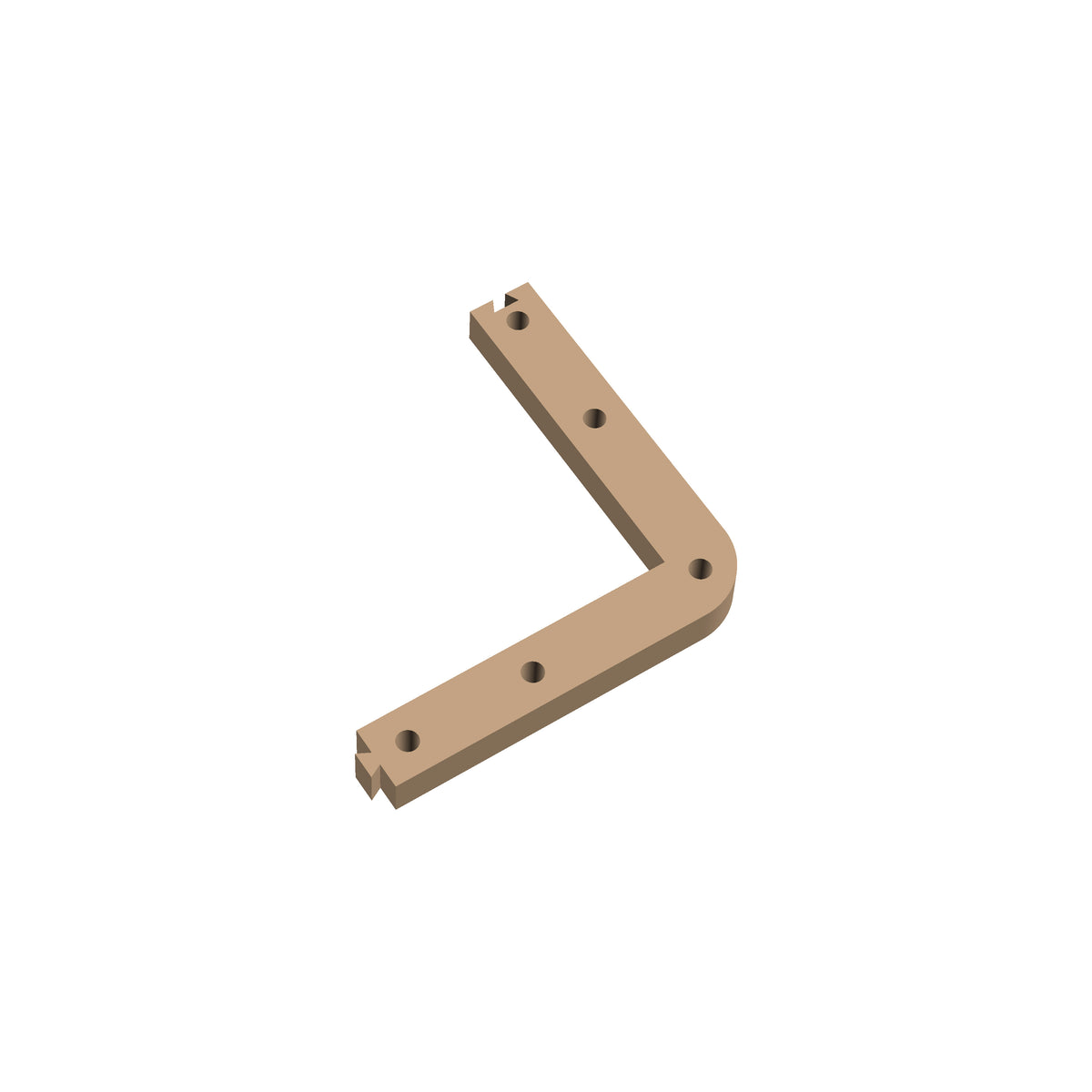 Square Corner Rounded Cribbage Puzzle Piece