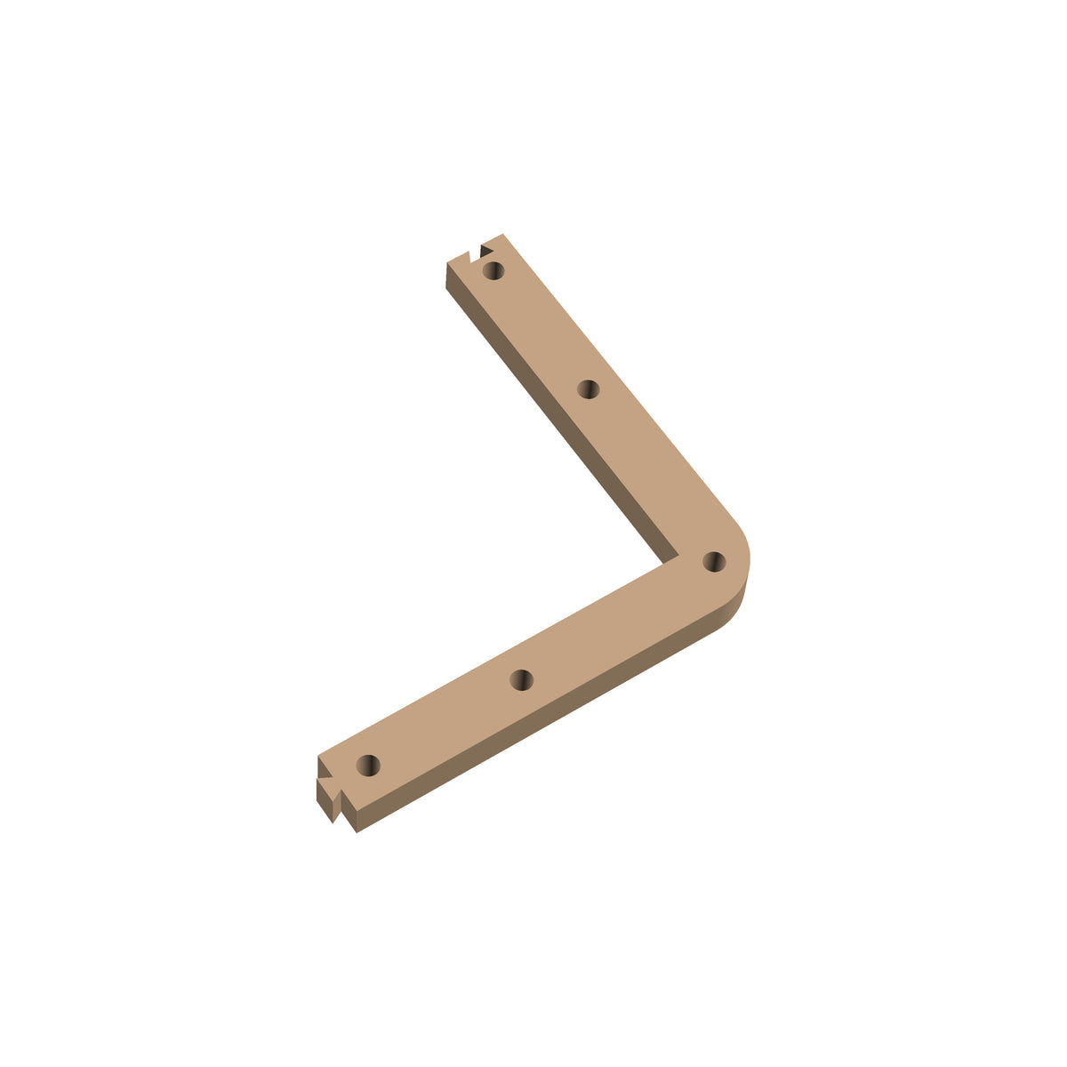 Square Corner Rounded Cribbage Puzzle Piece