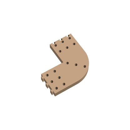 Square Corner Rounded Cribbage Puzzle Piece