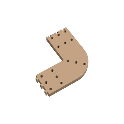 Square Corner Rounded Cribbage Puzzle Piece