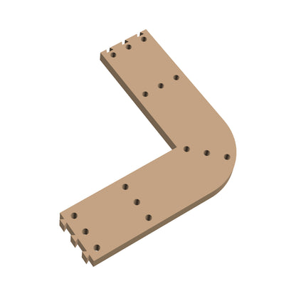Square Corner Rounded Cribbage Puzzle Piece