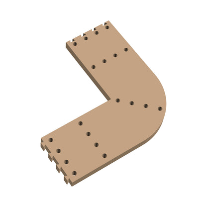 Square Corner Rounded Cribbage Puzzle Piece