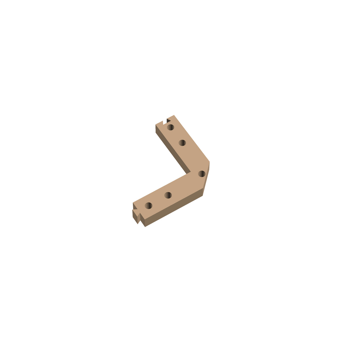 Square Corner 45 Cribbage Puzzle Piece