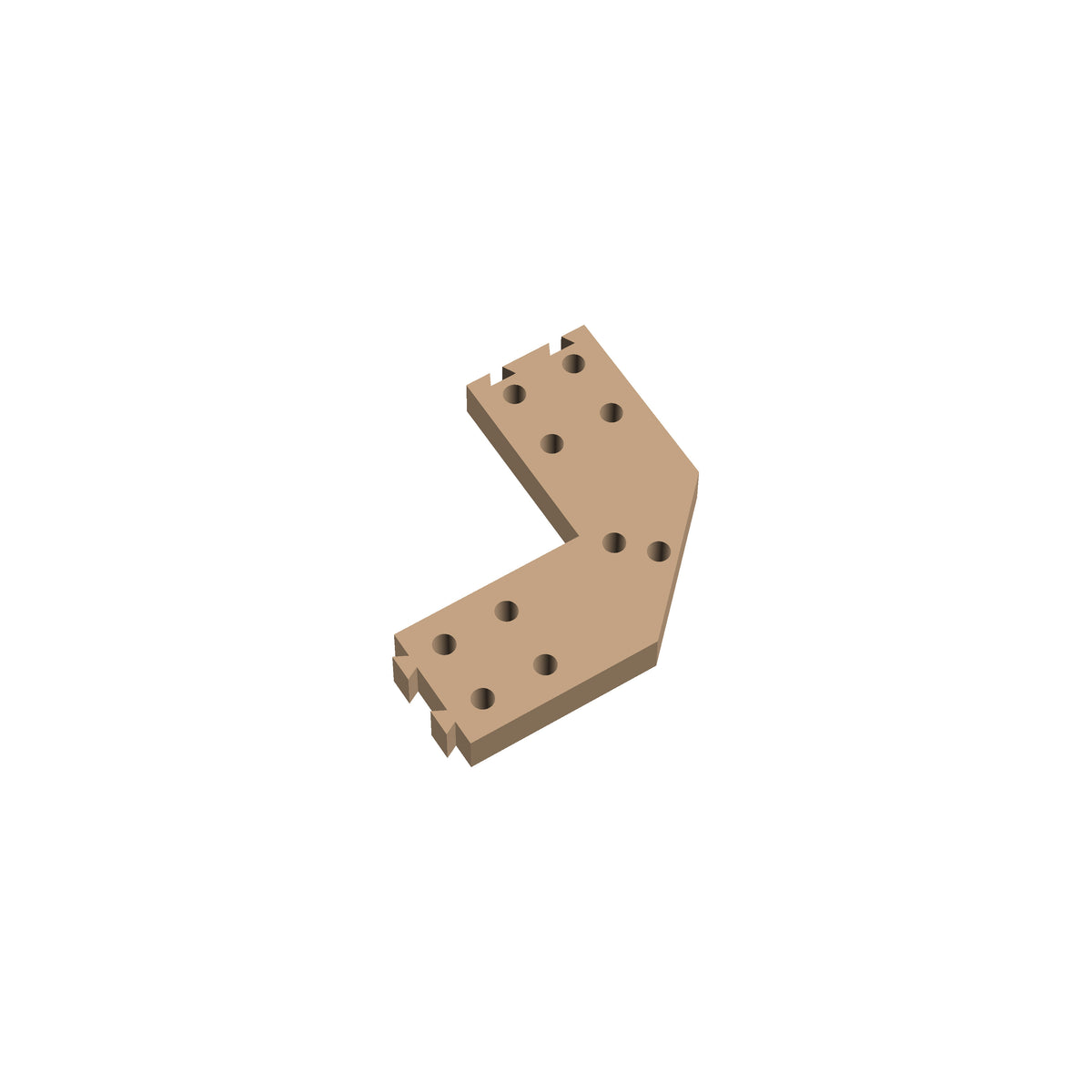 Square Corner 45 Cribbage Puzzle Piece