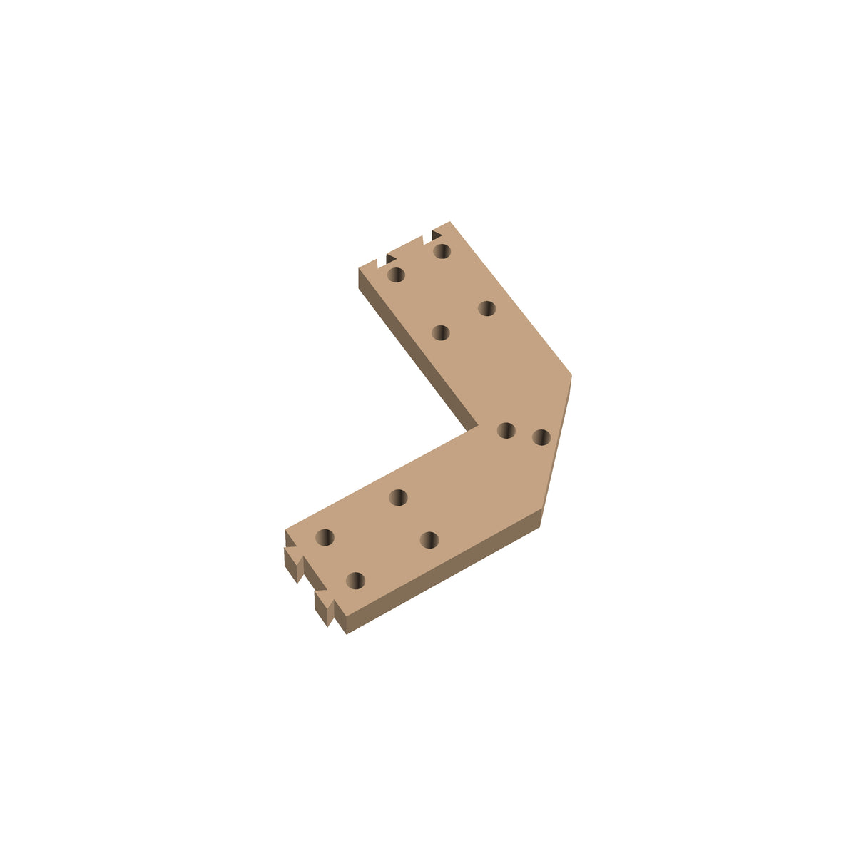 Square Corner 45 Cribbage Puzzle Piece