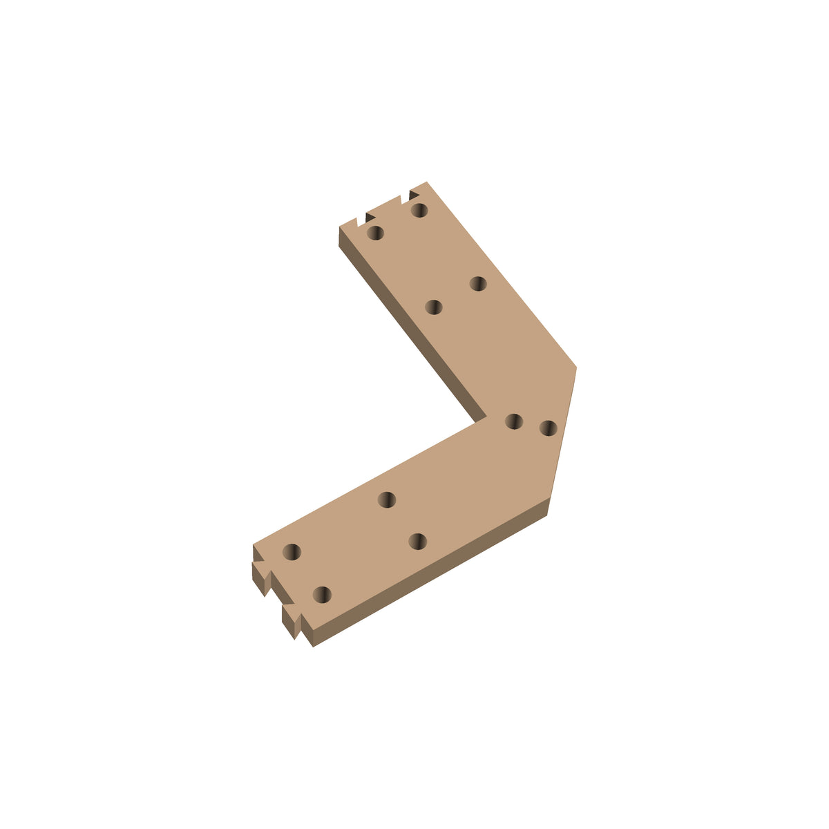 Square Corner 45 Cribbage Puzzle Piece