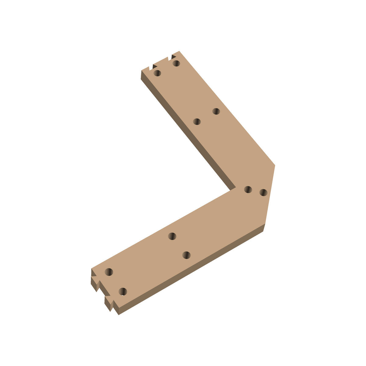 Square Corner 45 Cribbage Puzzle Piece