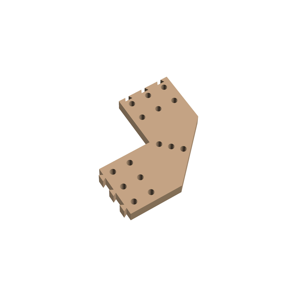 Square Corner 45 Cribbage Puzzle Piece