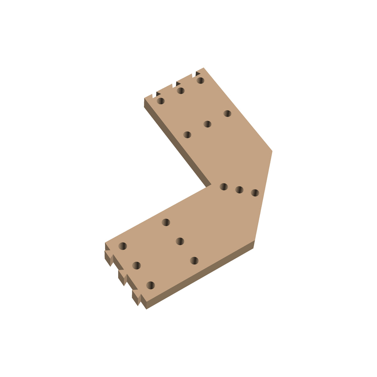 Square Corner 45 Cribbage Puzzle Piece