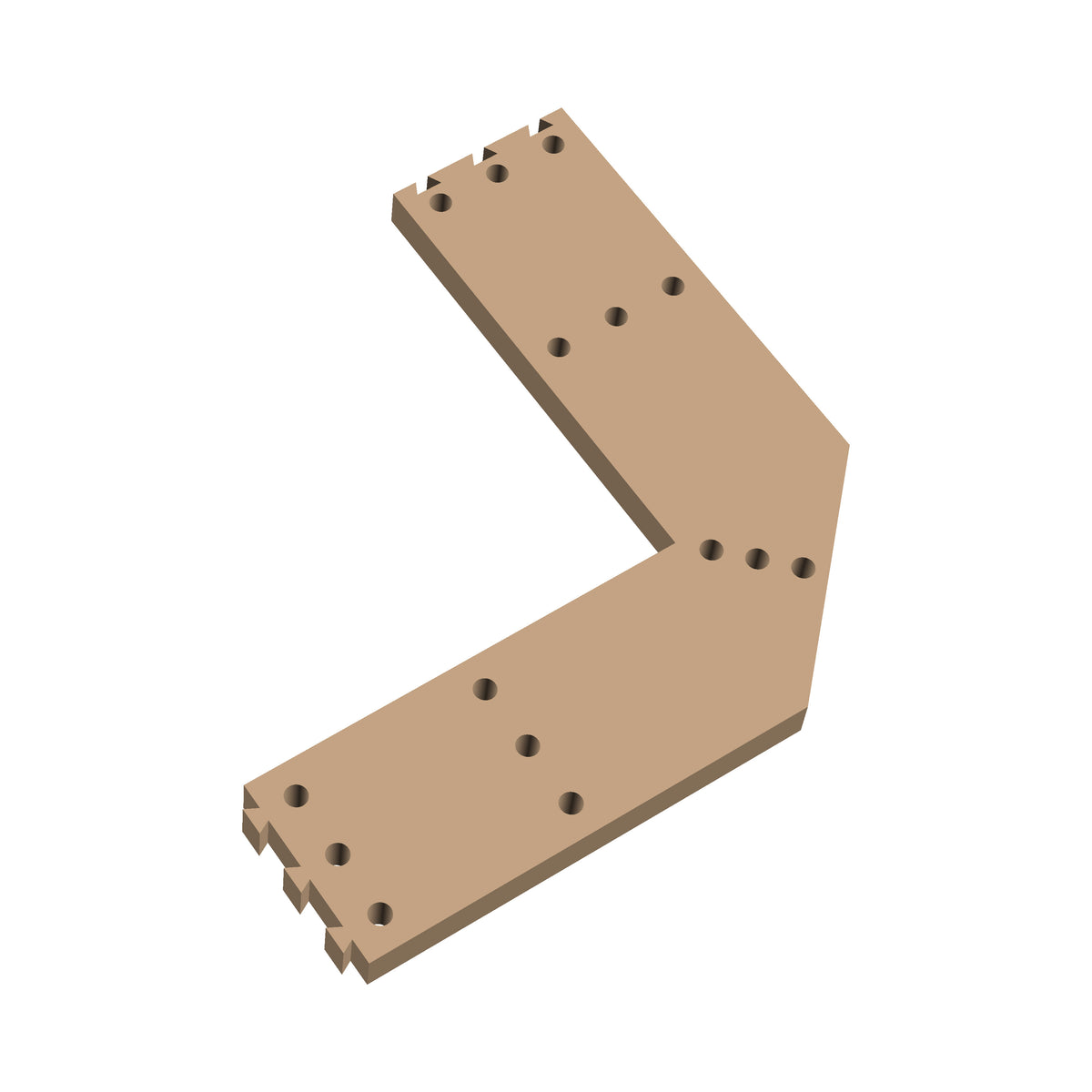 Square Corner 45 Cribbage Puzzle Piece