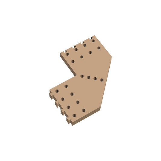 Square Corner 45 Cribbage Puzzle Piece