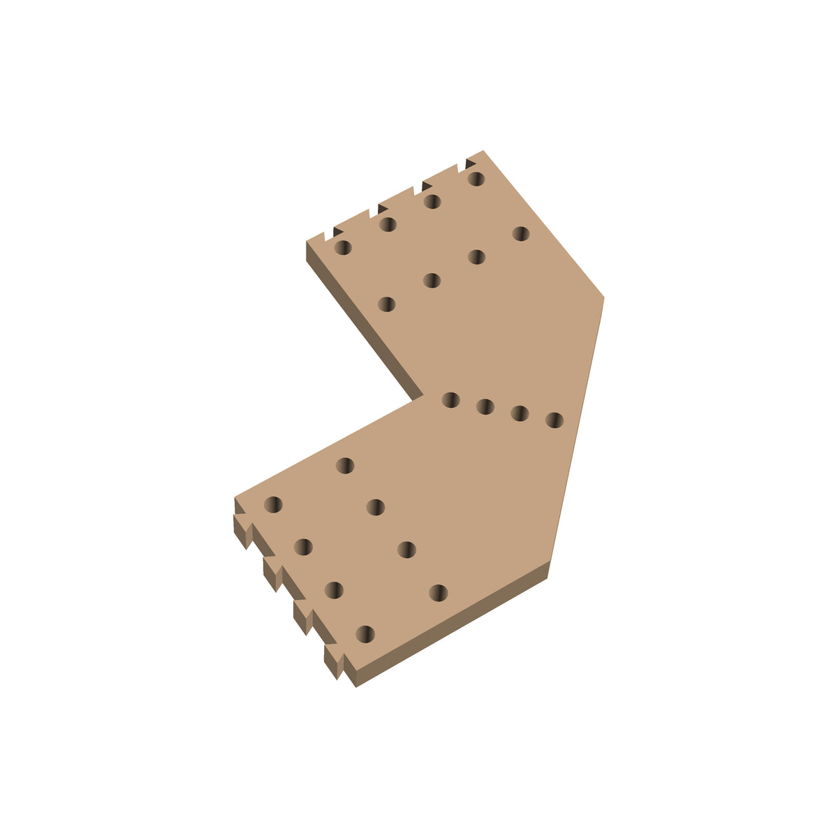 Square Corner 45 Cribbage Puzzle Piece