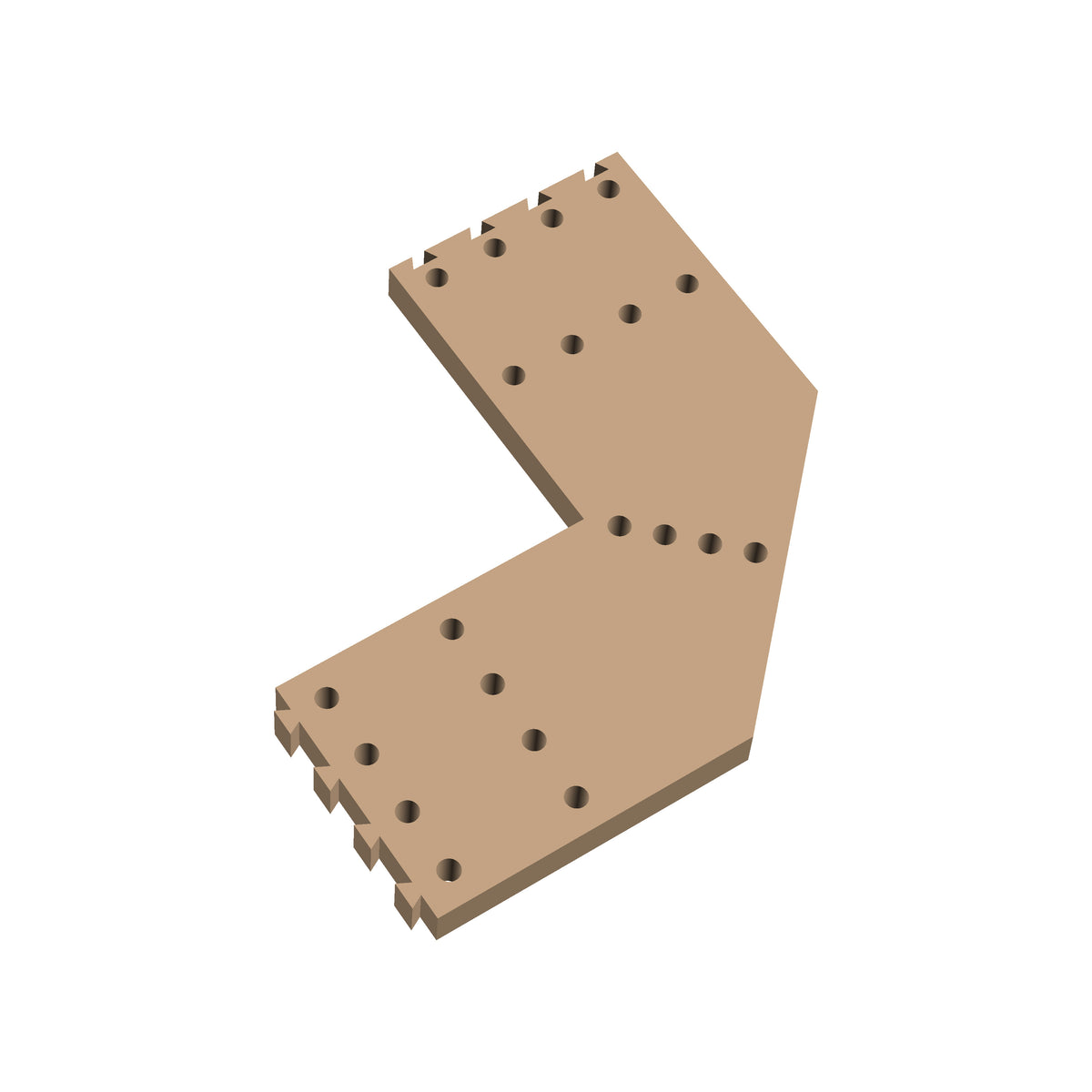 Square Corner 45 Cribbage Puzzle Piece