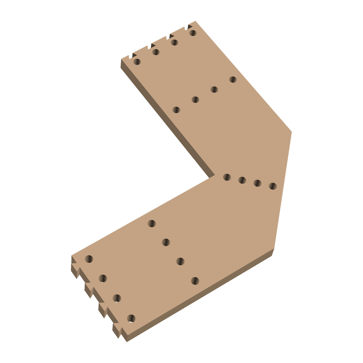 Square Corner 45 Cribbage Puzzle Piece