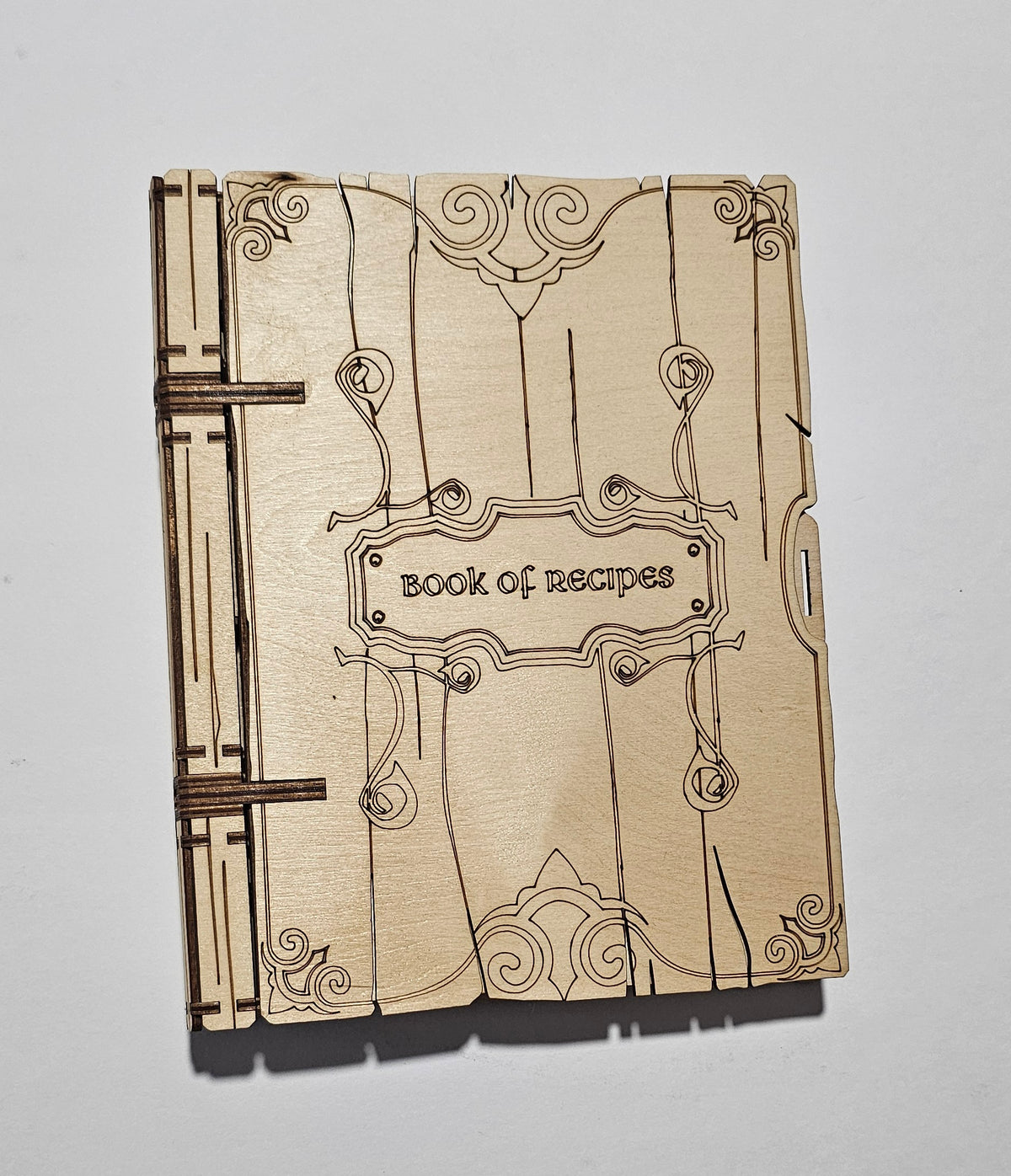 laser engraved cut recipe book