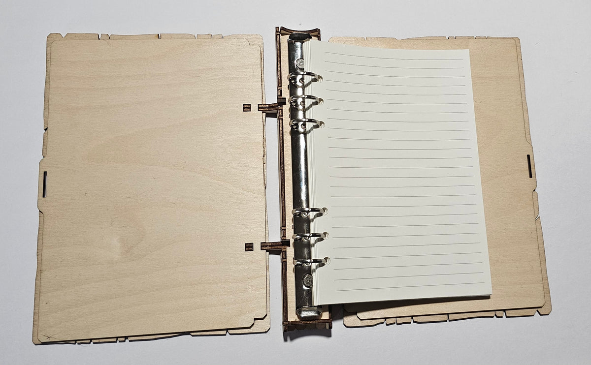 laser engraved cut recipe book