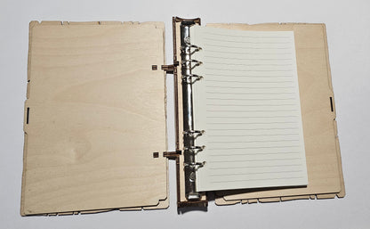 laser engraved cut recipe book