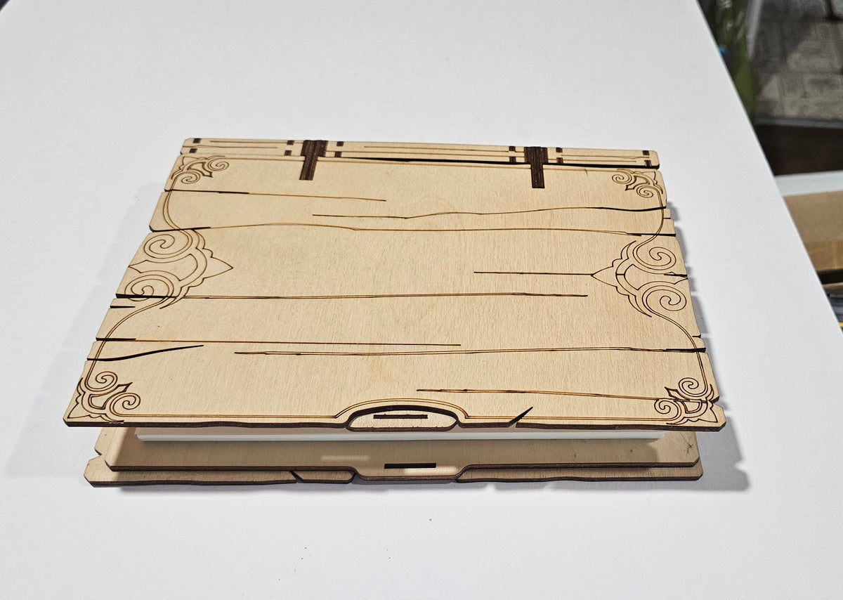 laser engraved cut recipe book
