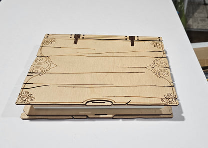 laser engraved cut recipe book