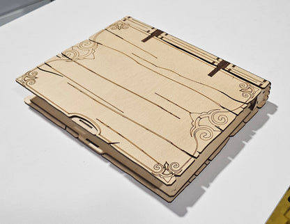 laser engraved cut recipe book