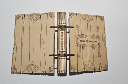 laser engraved cut recipe book
