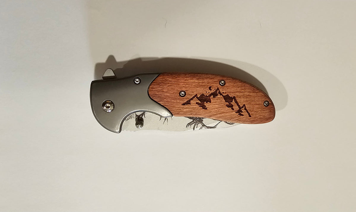laser engraved knife