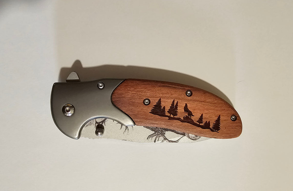 laser engraved knife