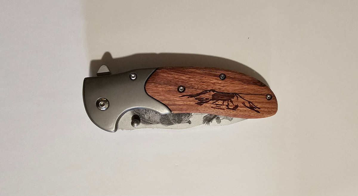 laser engraved knife