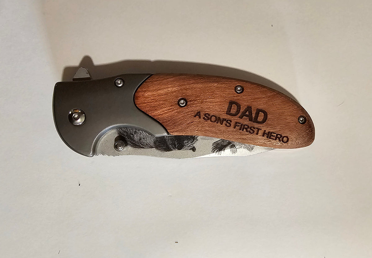laser engraved knife