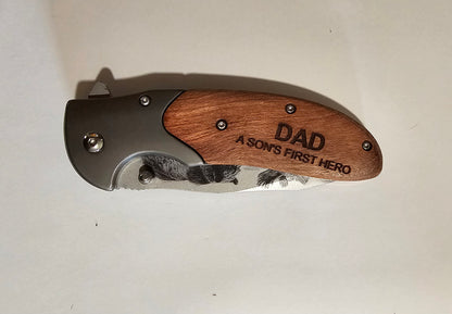laser engraved knife