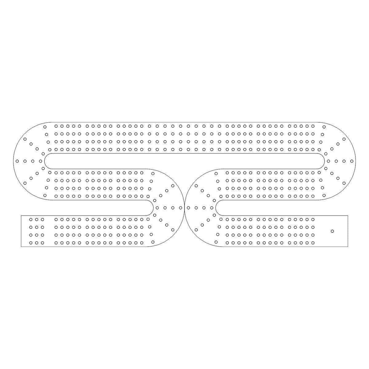 103 Cribbage Board Pattern / Template