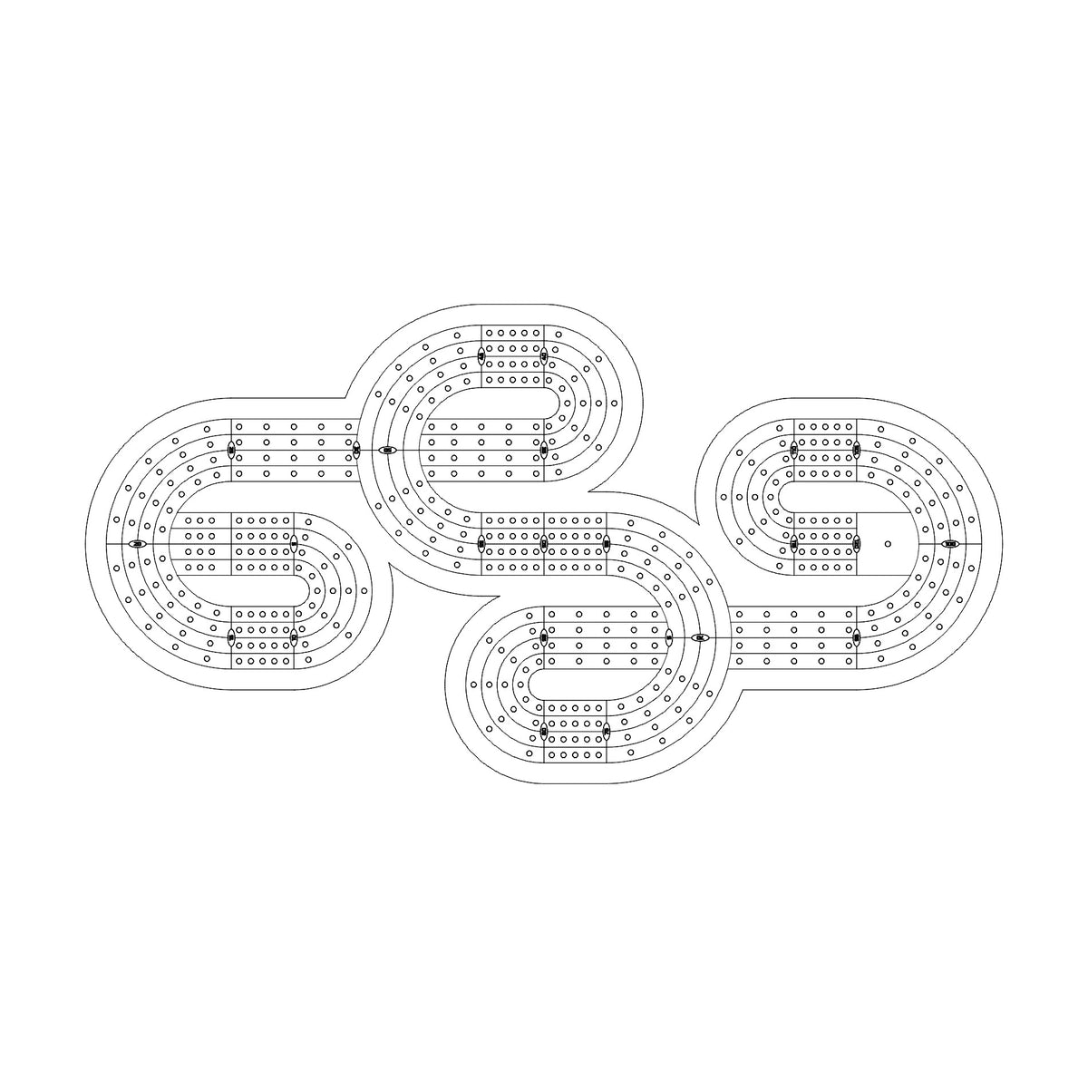 105 Cribbage Board Pattern / Template