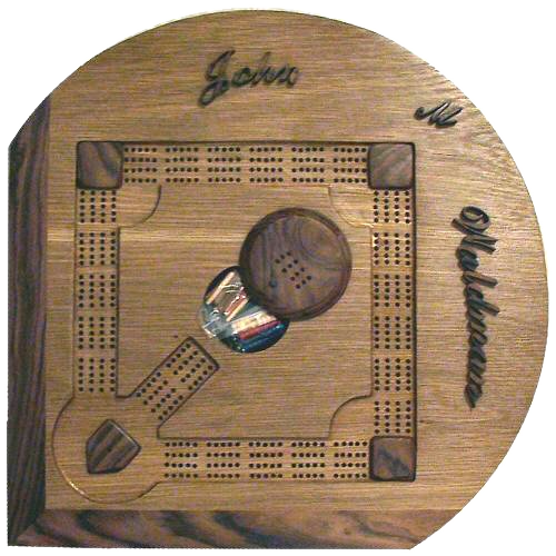 Custom Cribbage Board Baseball Field