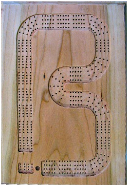 Custom Cribbage Board Letter B