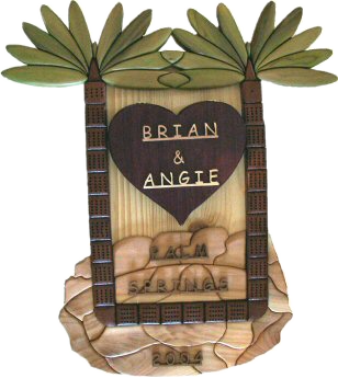Custom Cribbage Board Palm Tree
