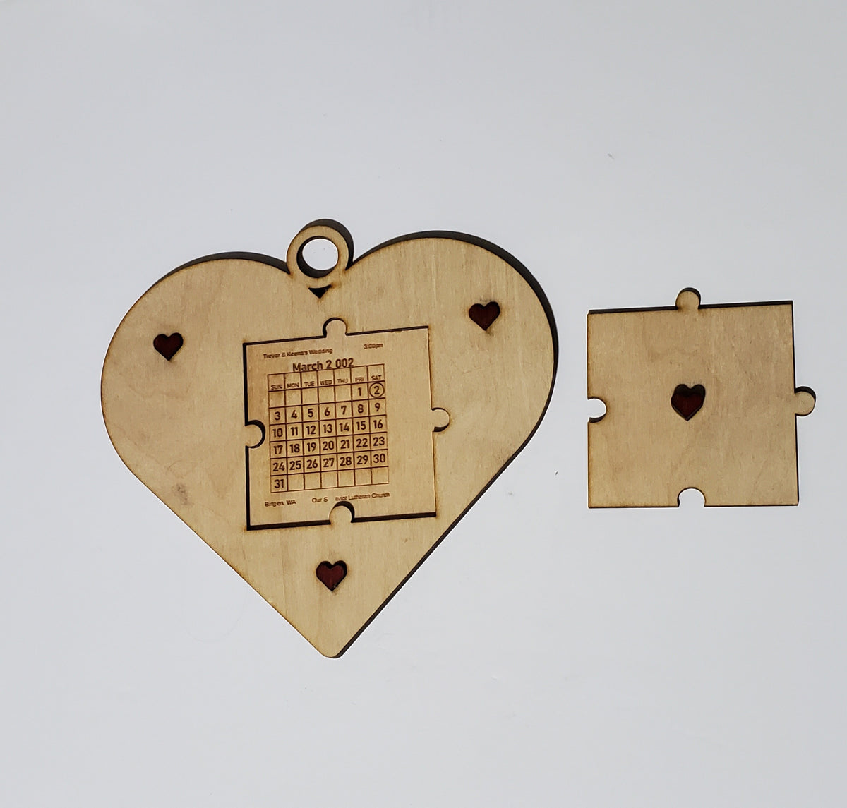 Heart Puzzle Calendar 