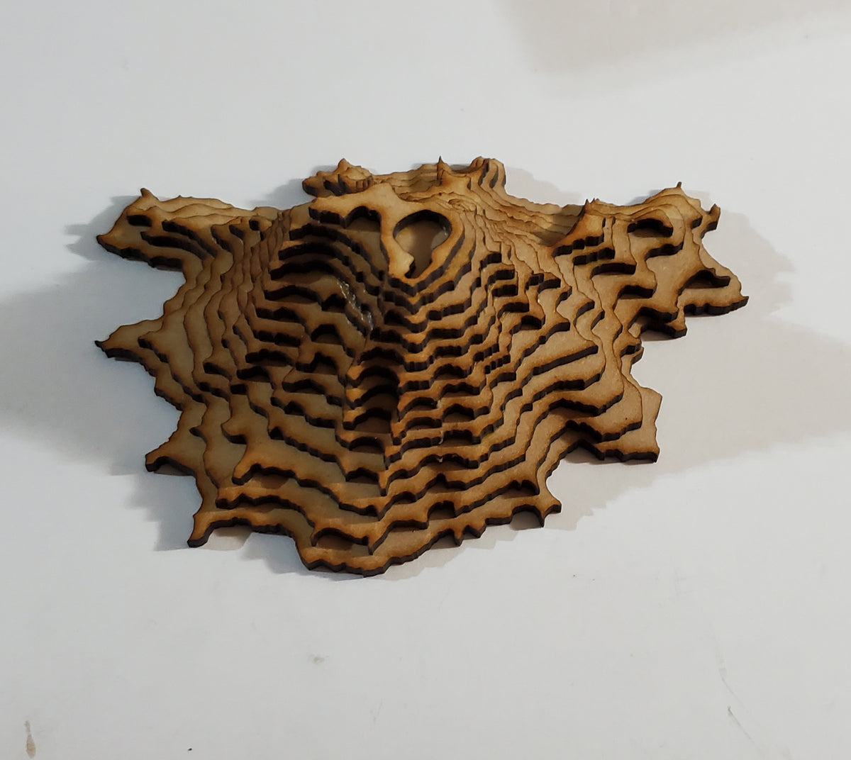 Topographic Laser Cut Mountains