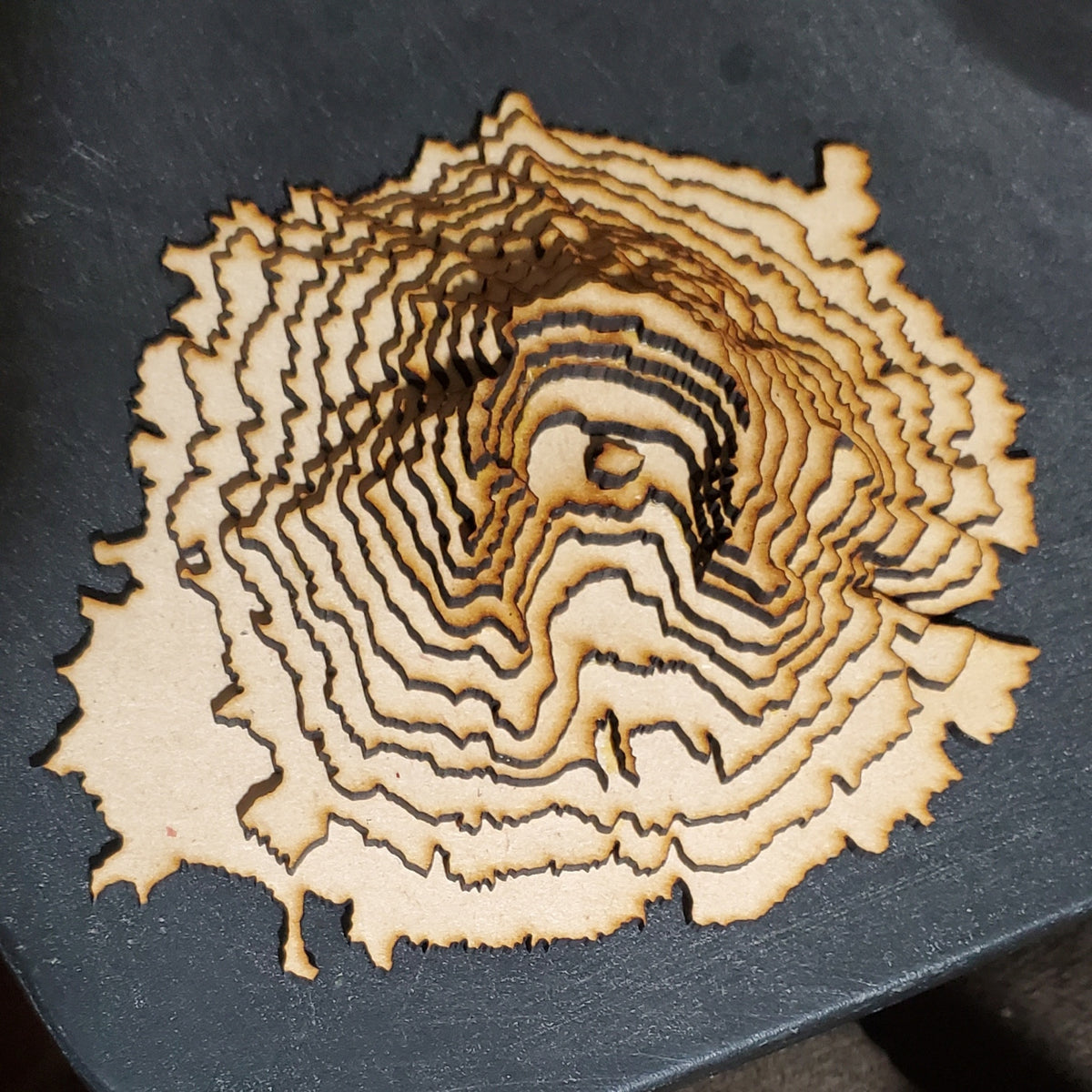 Topographic Laser Cut Mountains
